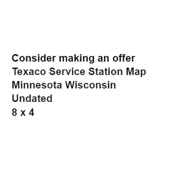 Minnesota Wisconsin Map Texaco Service Station Undated Complimentary Touring - Picture 2 of 4
